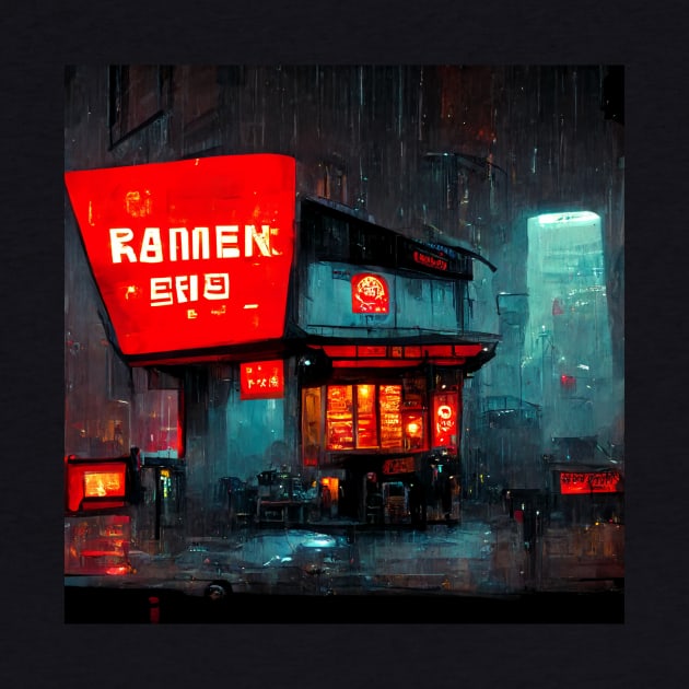 Rainy Ramen Shop by ArkMinted